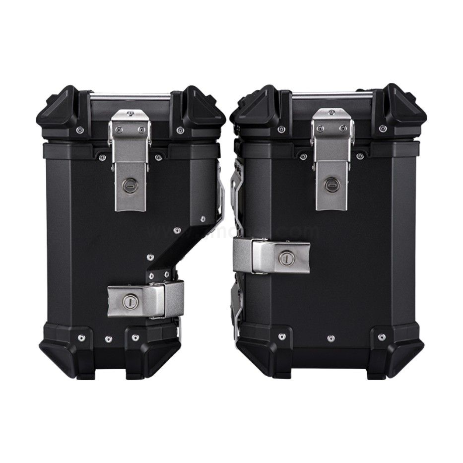 35L Black Motorcycle Left Exhaust Side Box