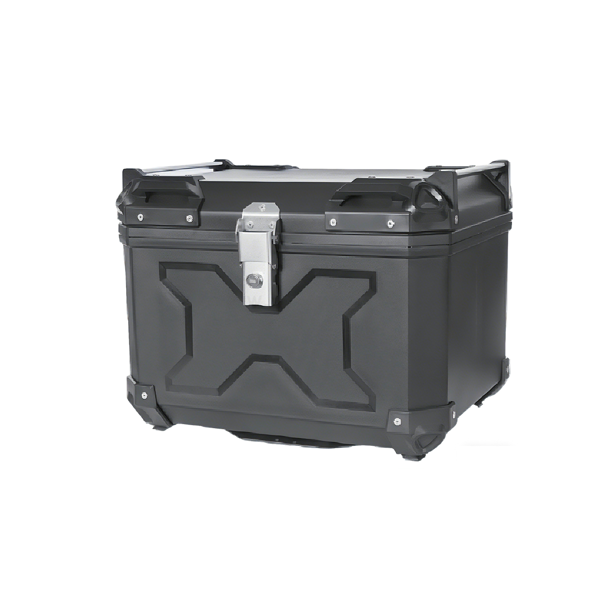 37L Embossed Black  Plastic Motorcycle Top Box