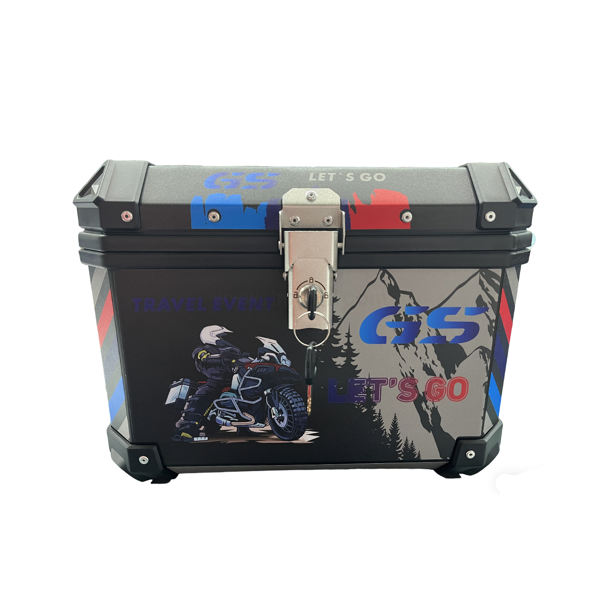 47L Sticker Plastic Motorcycle Top Box